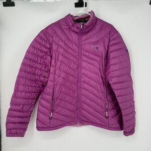 Mountain Hardwear Nitrous Micro Ratio Goose Down Jacket Purple Puffer Ski Sz XL